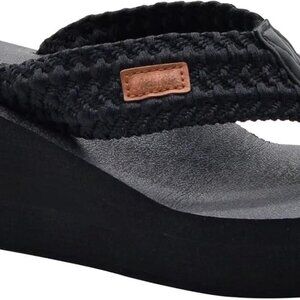 Womens Wedge Flip Flops Rubber Cushion Arch Support Platform Sandals